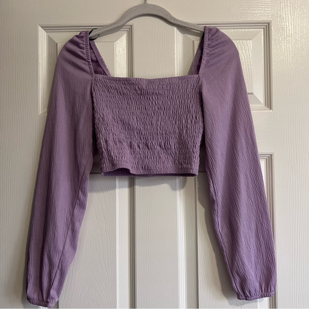 H&M Purple Cropped Top